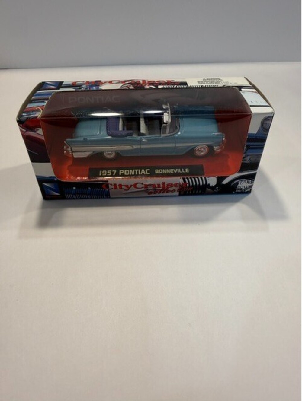 NewRay 1957 Pontiac Bonneville Convertible Blue 1/43 Scale CityCruiser New